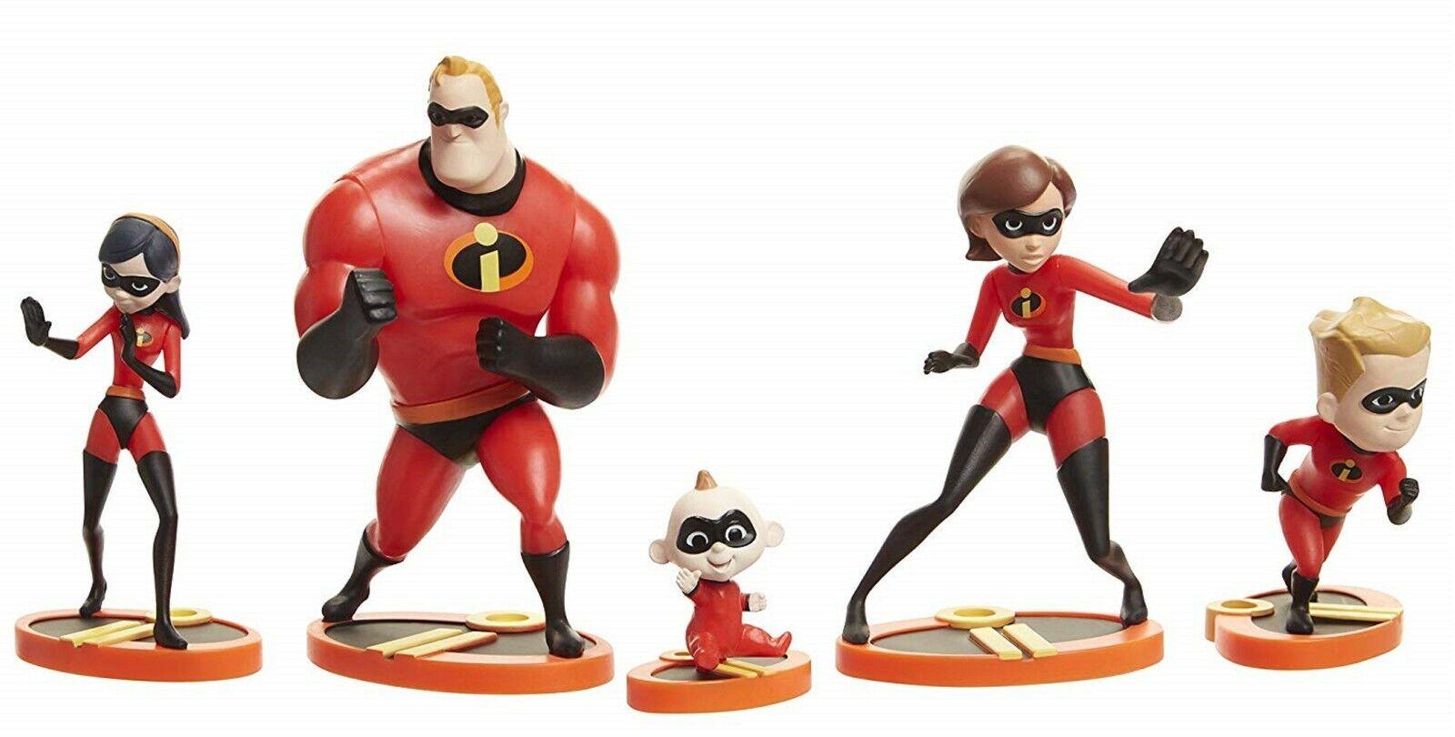 Incredibles 2 Family Figure 5 Pack Mr Mrs Incredible Violet Dash Jack Jack Doll