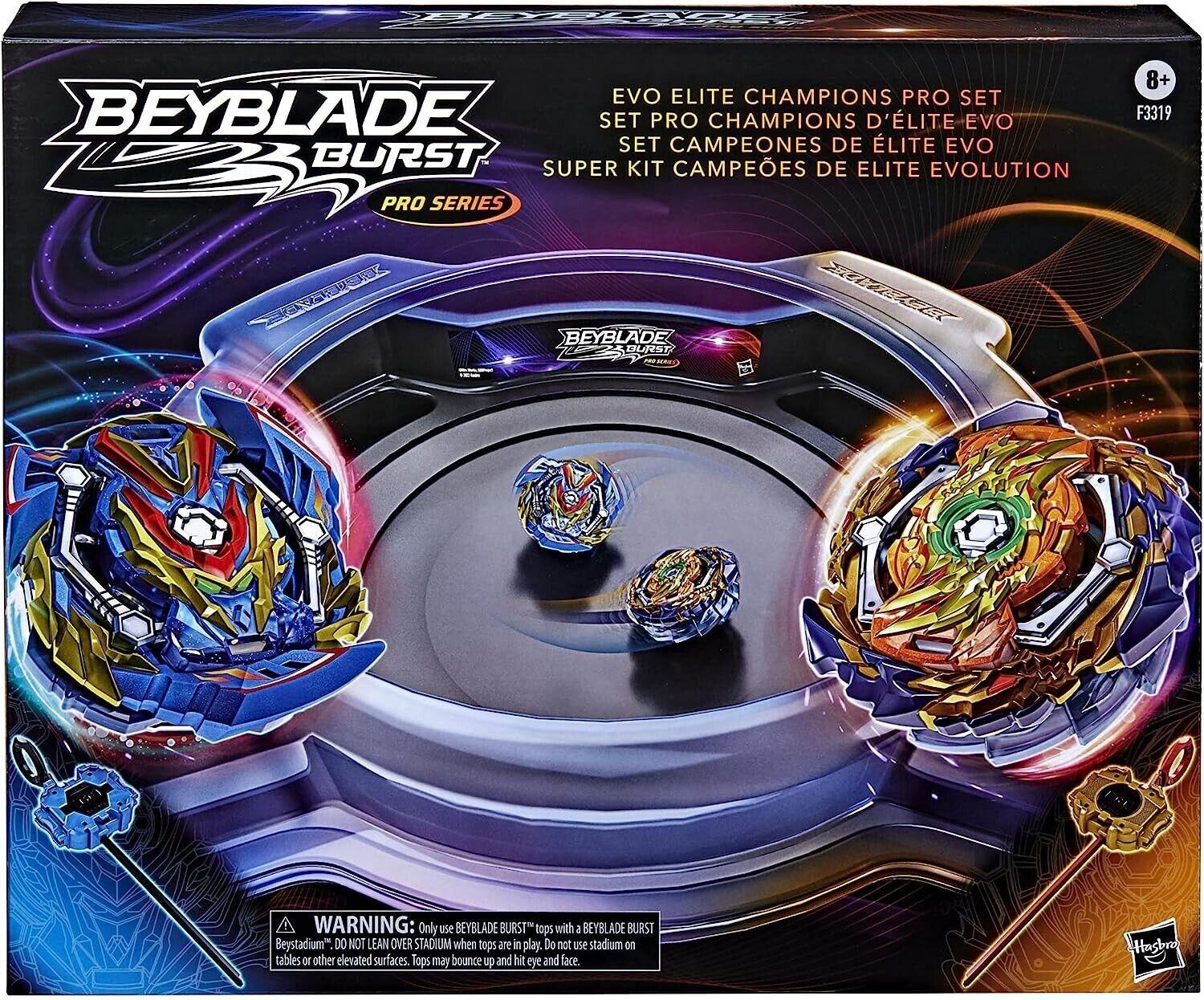 Beyblade Burst EVO Elite Champions PRO Set Ages 8+ New Toy Beystadium Fight Tops