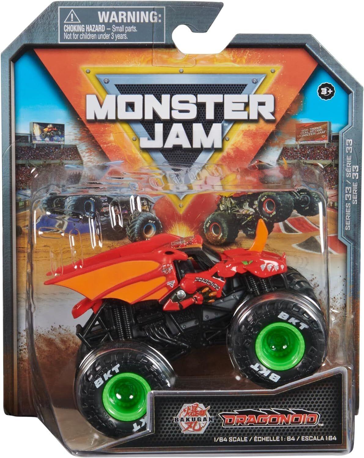 Hot Wheels Monster Jam Trucks 1:64 Scale 3+ Toy Race Grave Digger Dragonoid