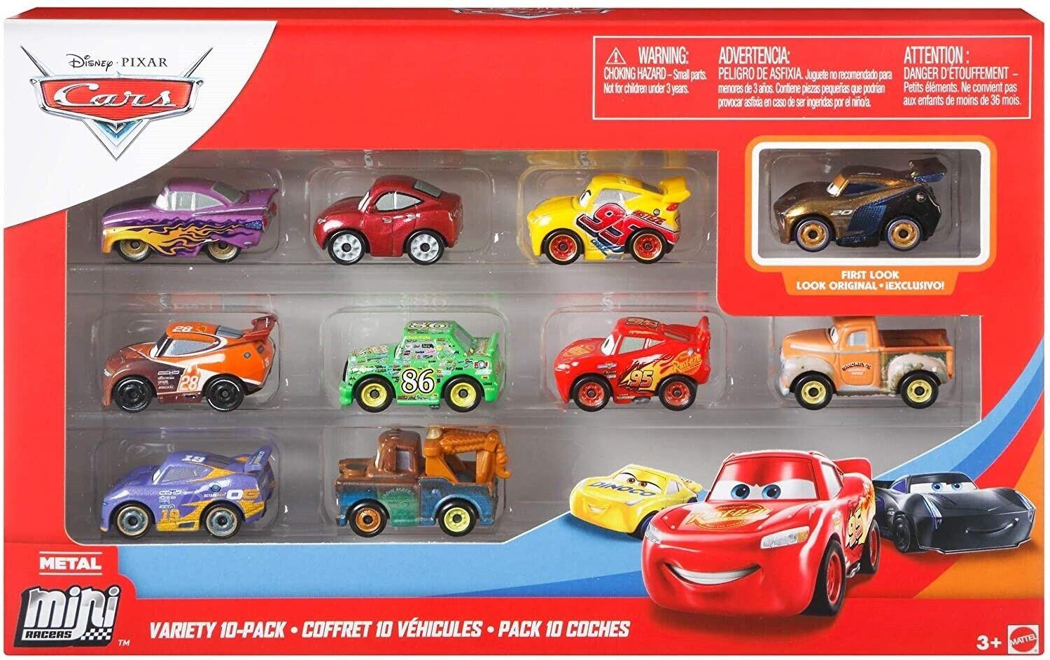 Disney Cars Mini Racers 10-Pack Ages 3+ New Toy Car Lightning Mcqueen Racer Race