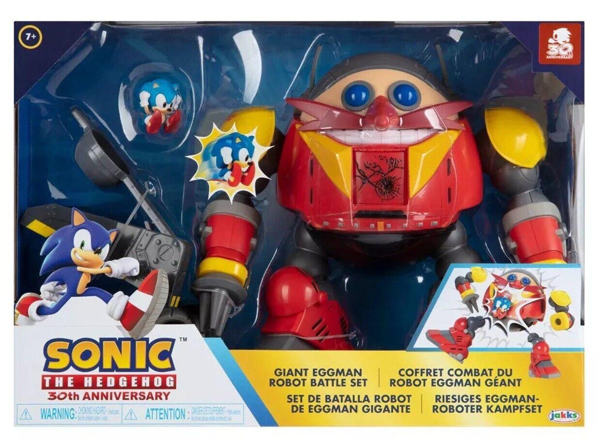 Jakks Pacific Sonic The Hedgehog Giant Eggman Robot Battle Set Ages 7+ New Toy