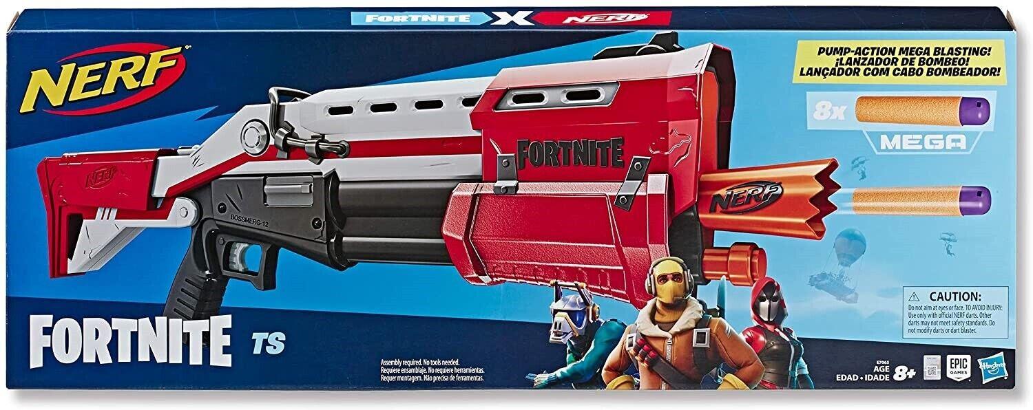 Fortnite TS-1- Nerf Mega Blaster Pump Action 8 Official Mega Darts Toy Gun Fire