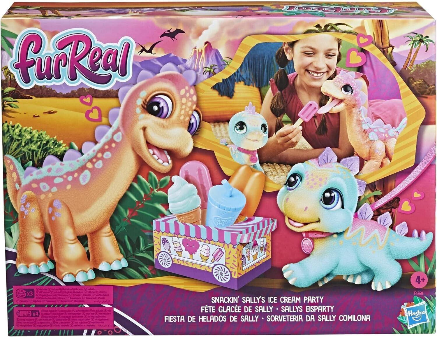 FurReal Friends Snackin Salys Ice Cream Dream Party Pet Dinosaur Play Gift Set