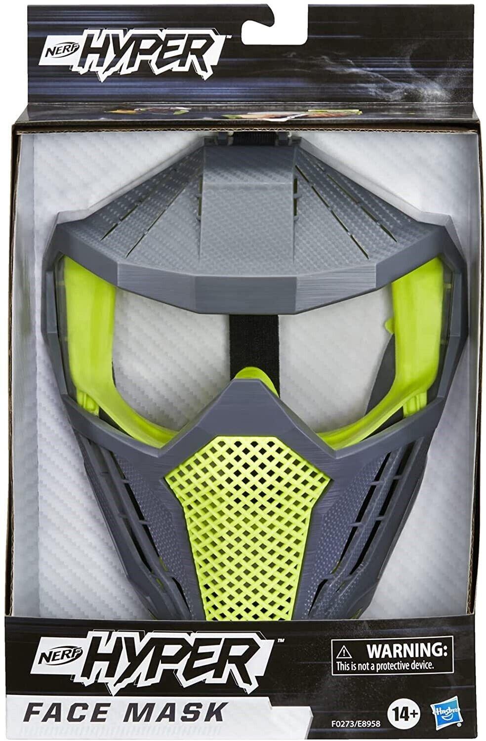 Nerf Hyper Green and Black Face Mask-Ages 14+ Toy Gun Blaster Fire Play Rounds Gift