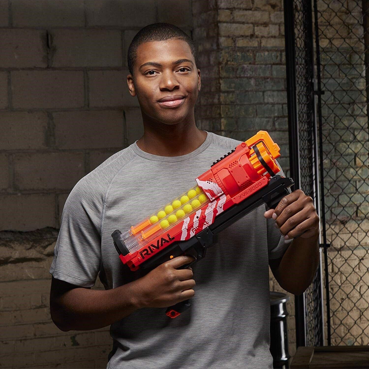 NERF Rival Artemis XVII-3000 Blaster Red Ages 14+ Toy Play Gun Fight Fire
