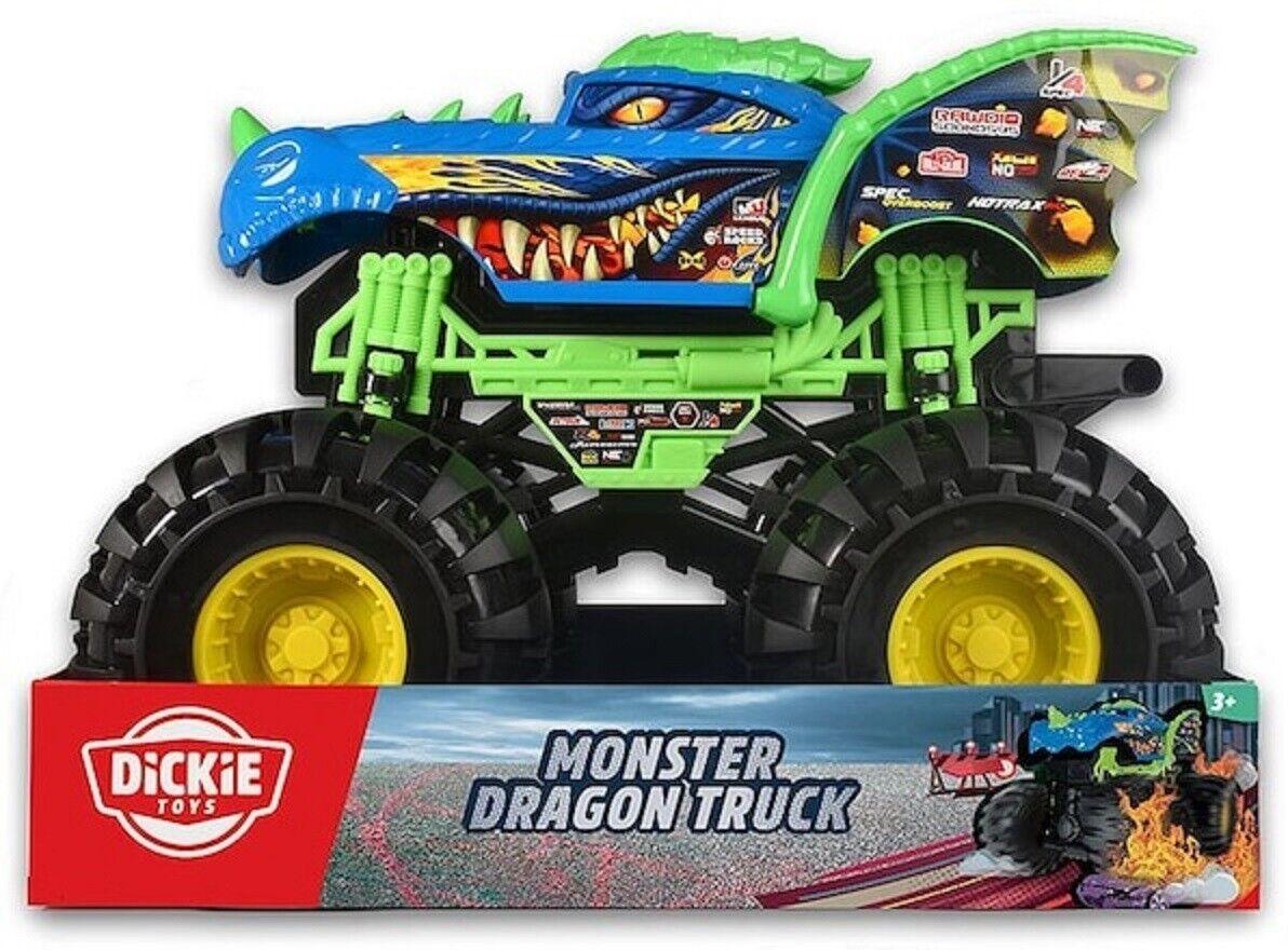 DICKIE Toys Large Dragon Pickup Monster Truck Ages 3+ New Toy Car Race Play Gift