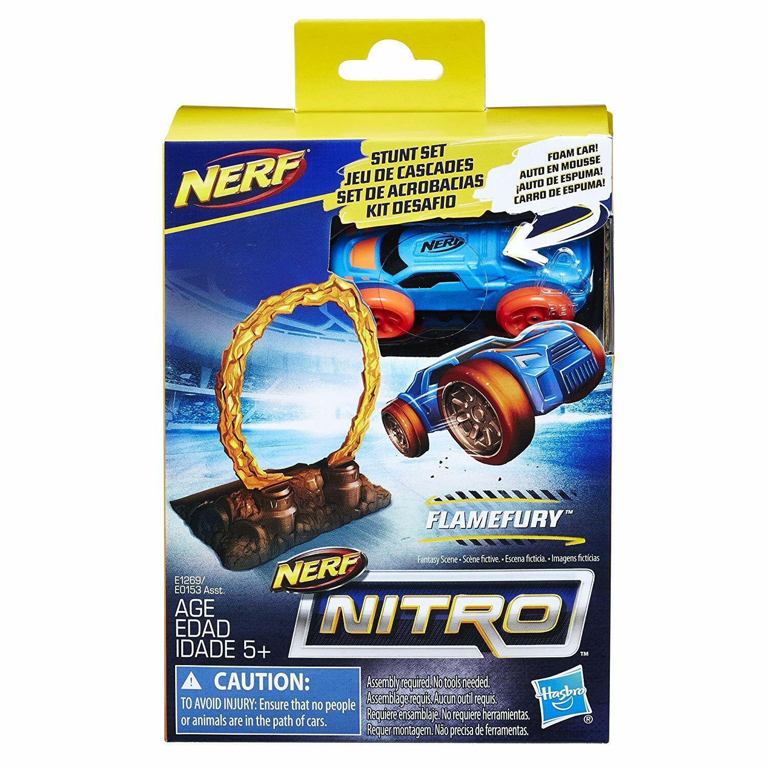 Nerf Nitro Stunt Set Ages 5+ Toy Flame Fury Race Cars
