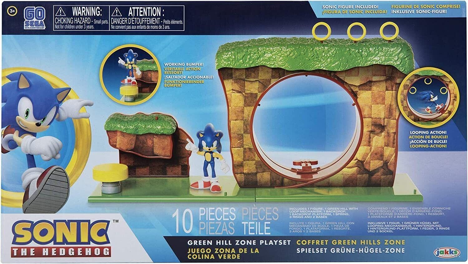 Jakks Pacific Sonic The Hedgehog Green Hill Zone Figurine Playset Ages 3+ Toy