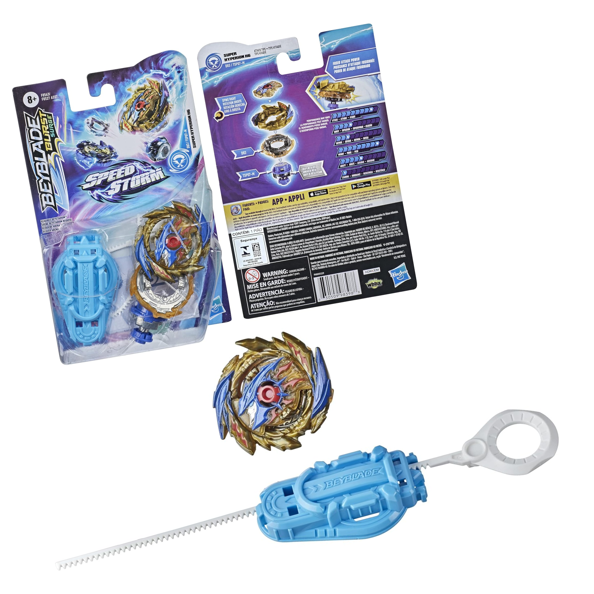 Beyblade Burst Surge Speedstorm Super Hyperion H6 Spinning Top Starter Pack