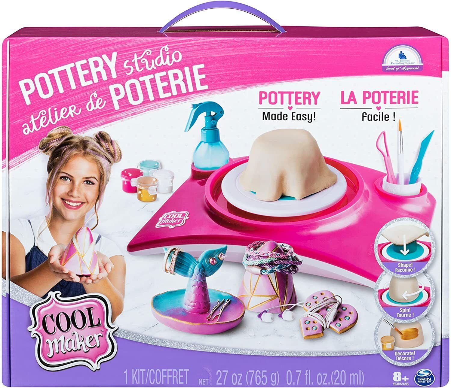 Cool Maker New Toy Pottery Studio Clay Pottery Wheel Craft Kit Design Project