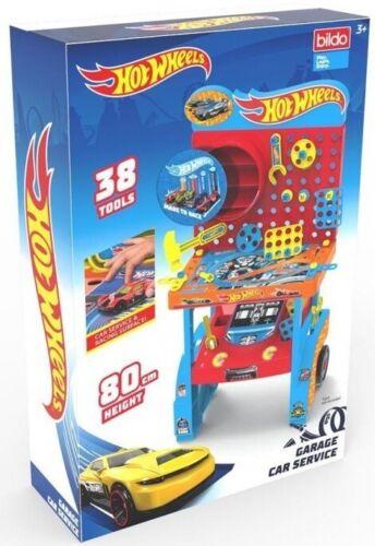 Bildo Hot Wheels 80cm Garage Car Service Bench Pretend Playset Tool Set Race Fun