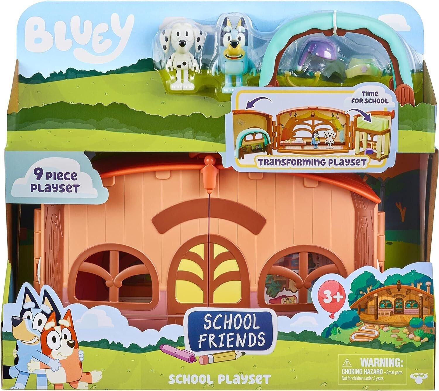 Bluey School Friends Calypso School Playset 6-8cm posable Figures Playset Gift
