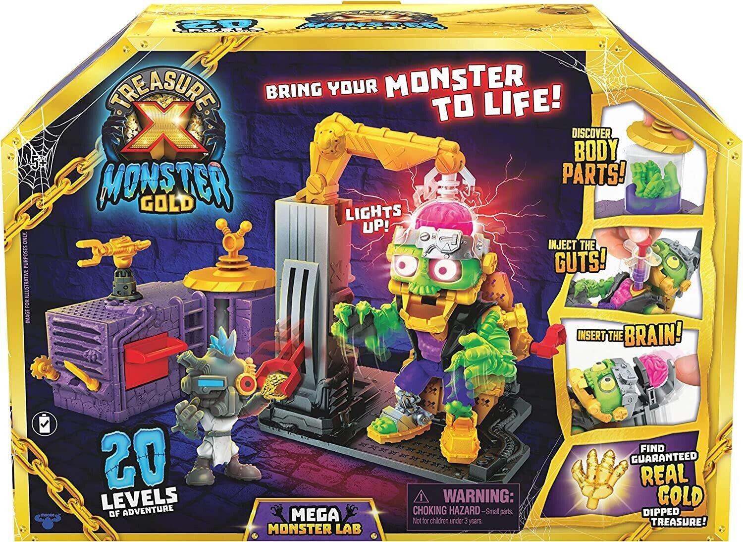 Treasure X Monster Gold Mega Monster Lab 20 Levels of Adventure Ages 5+ New Toy