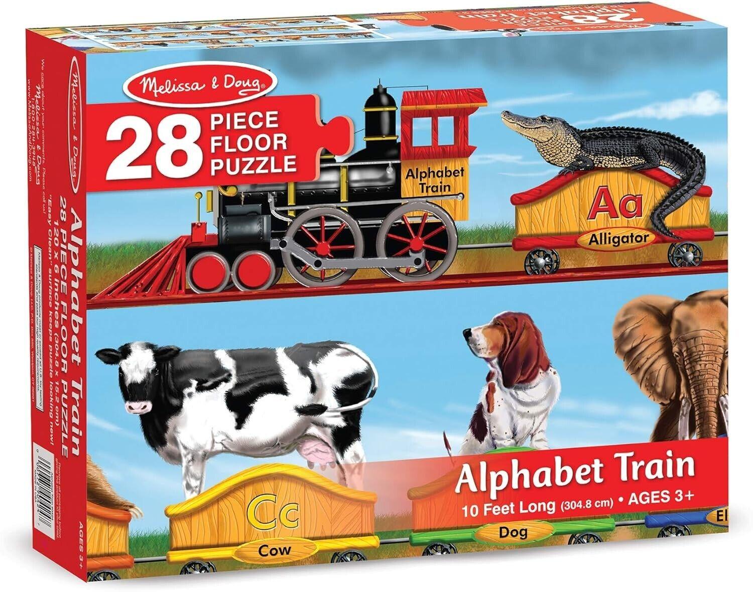 Melissa & Doug Doug Alphabet Train Jumbo Jigsaw Floor Puzzle Letters and Animals