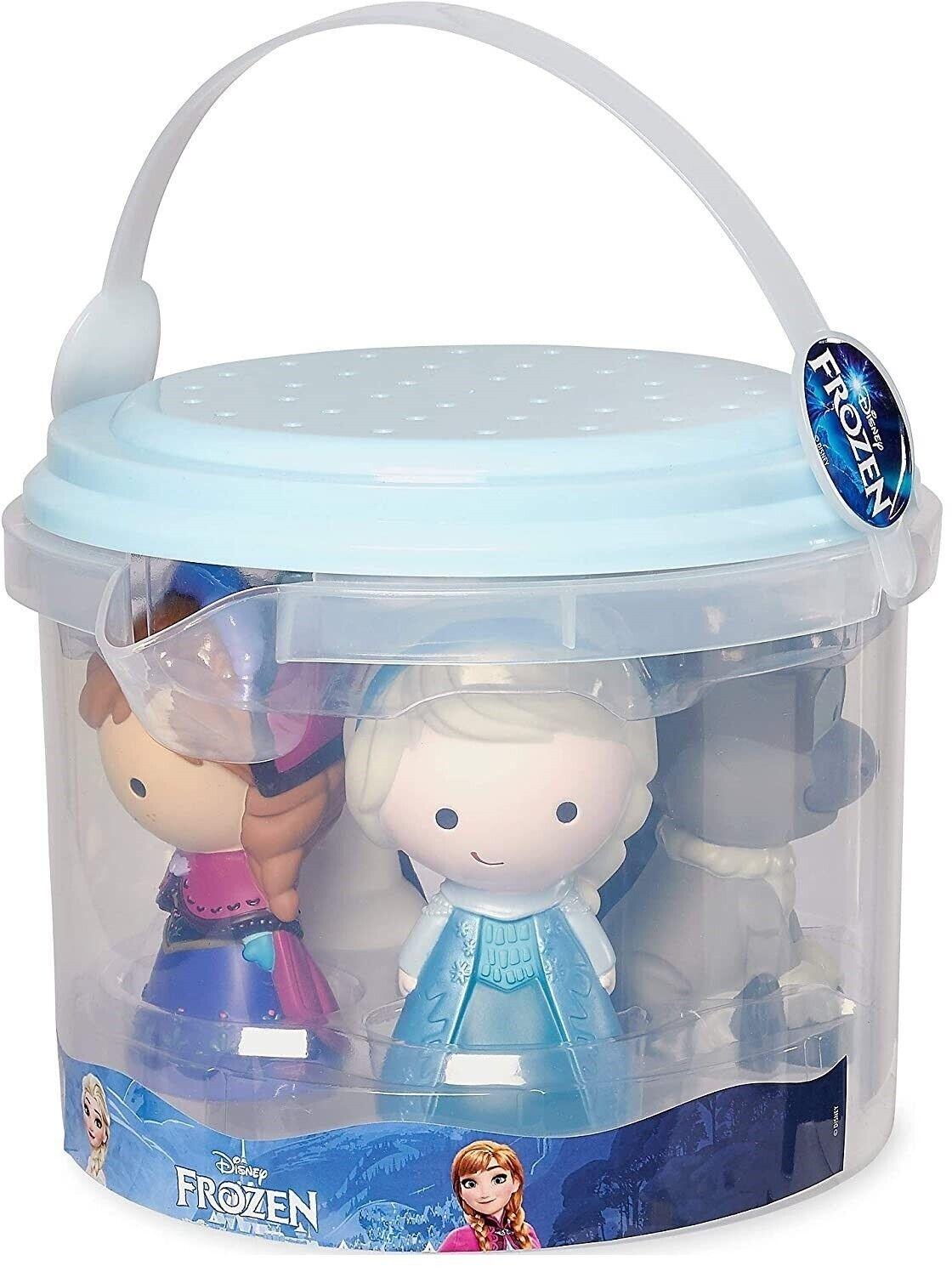 Genuine Disney Store 5 Figures Frozen Bath Set Elsa Anna Olaf Sven and Kristoff