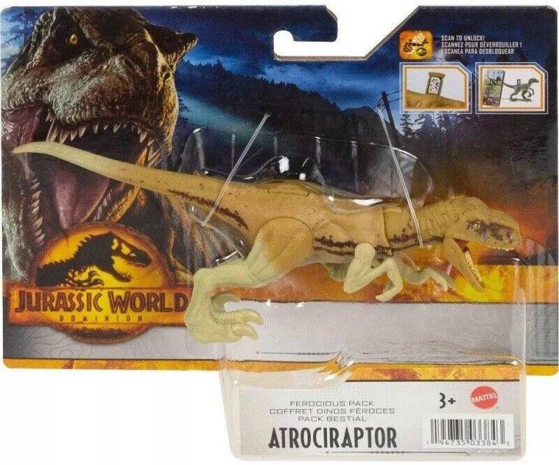 Jurassic World-Atrociraptor 2-Dominion Ferocious Pack Ages 3+ Toy Dino Dinosaur Play