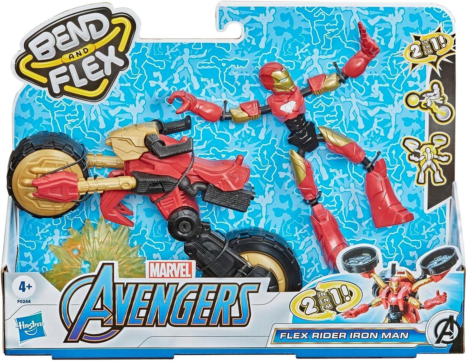 Marvel-Flex Rider Iron Man- Bike action figure Figure