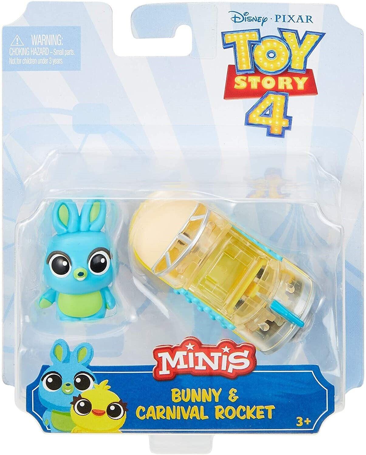 Disney Toy Story Mini Figure-Bunny & Rocket-Ages 3+ Toy Car Bike Race