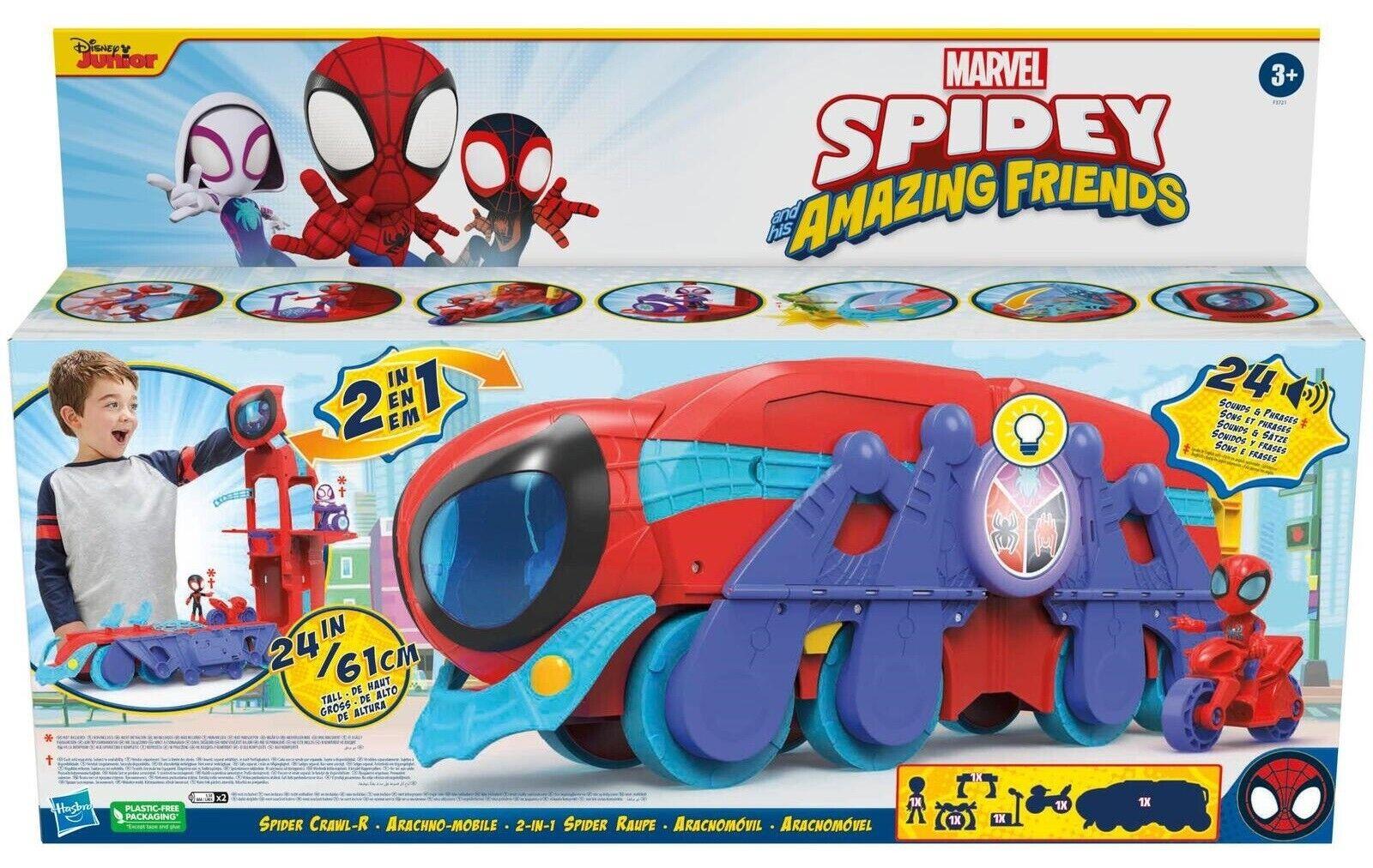 Marvel Spidey Spider Crawl-R 2-in-1 Deluxe Headquarter Playset Spiderman Toy Fun