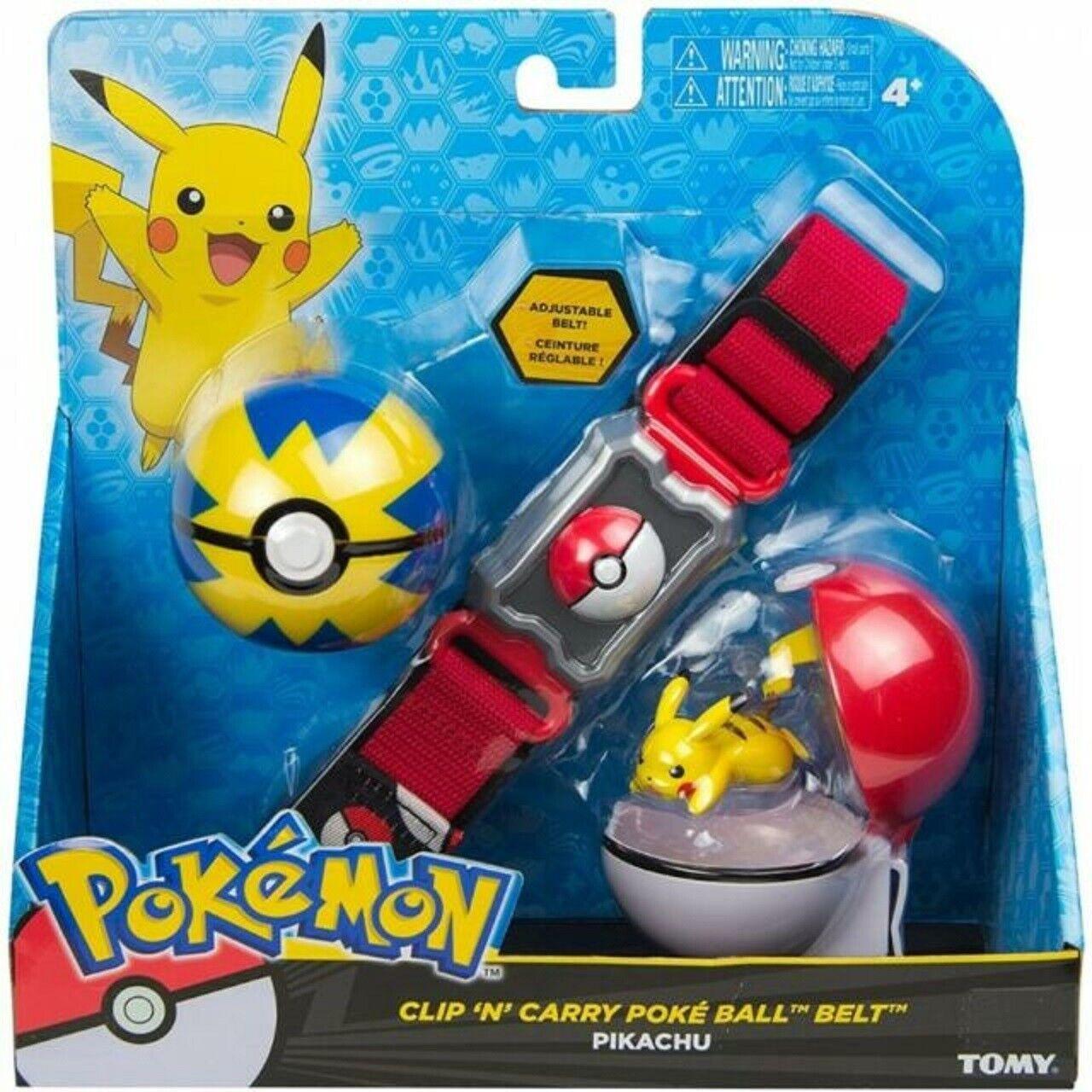 Pokemon Clip N Carry Poe Ball Belt Pikachu Ages 4+ Toy Play Trainer Poke Ball