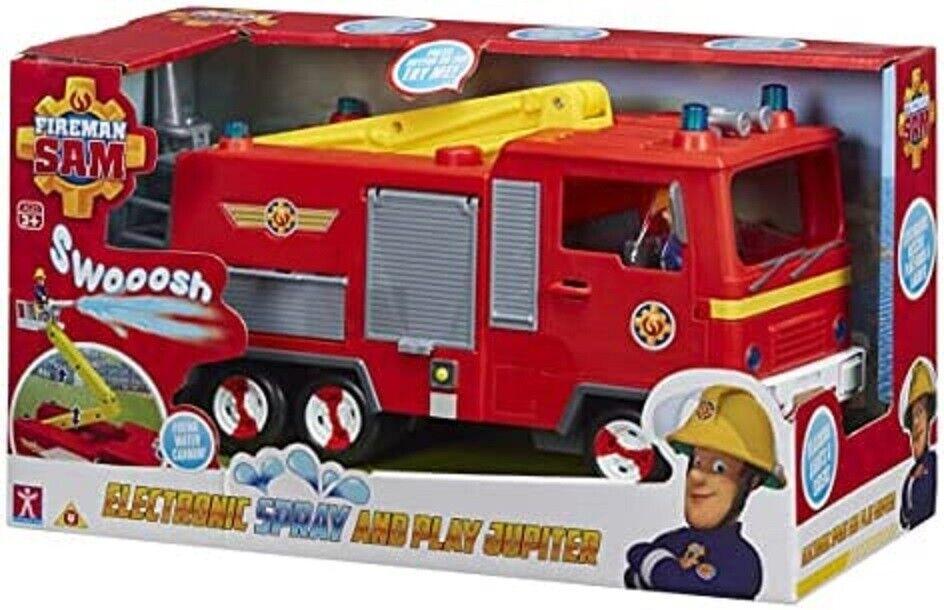 Fireman Sam Electronic Spray and Play Jupiter fire Engine Water Cannon Lights