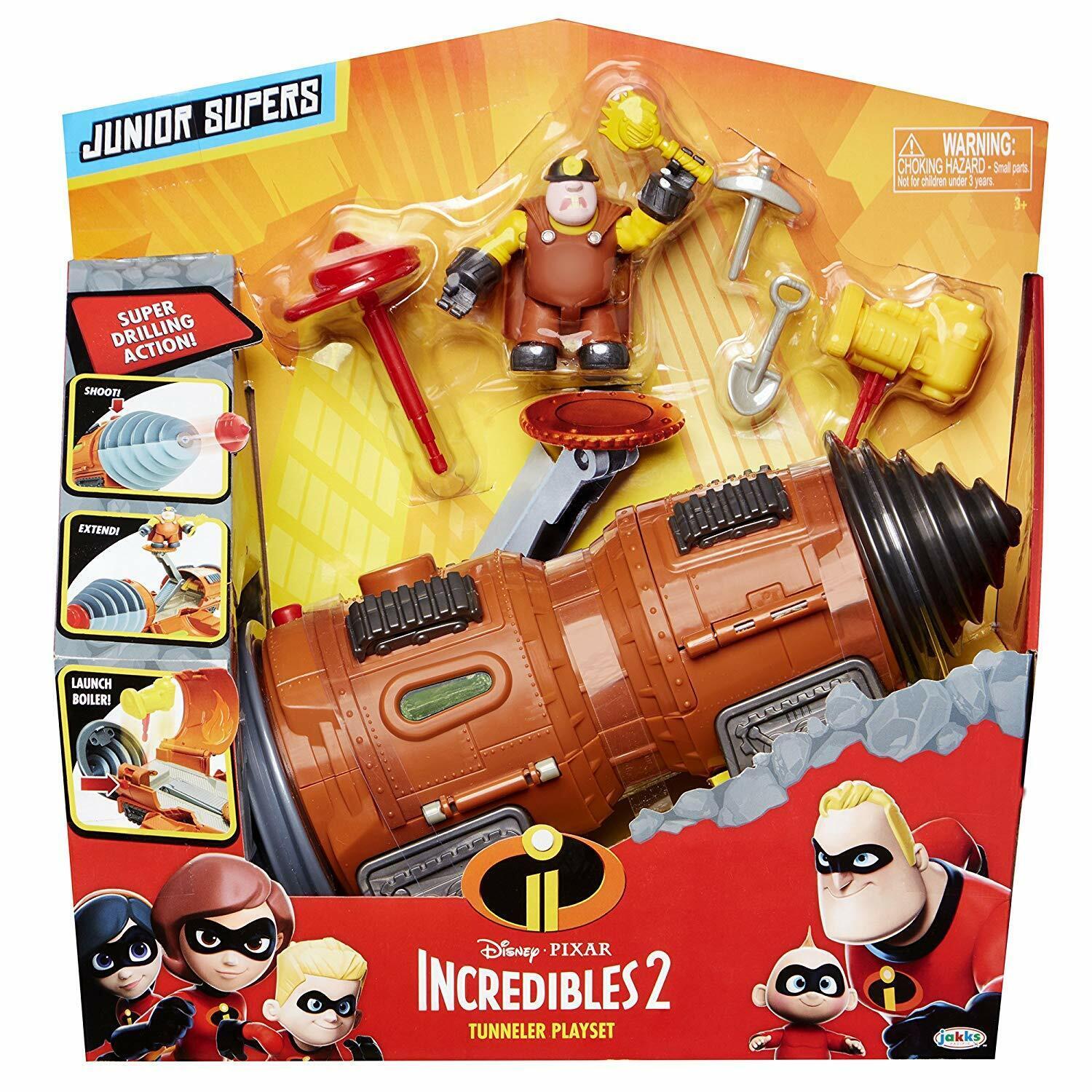 Incredibles 2 Tunneler Car Junior Super Underminer 3+ Toy Jack Truck Elastigirl