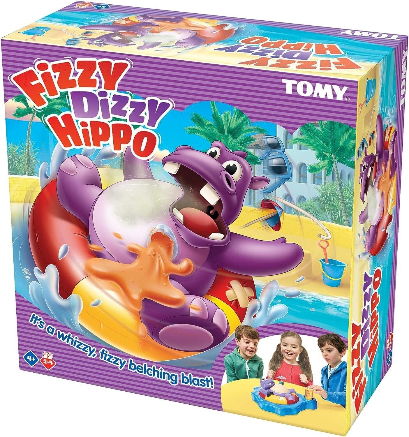 TOMY Fizzy Dizzy Hippo Action Game Whizzy Belching Blast Umbrella Drink Sound