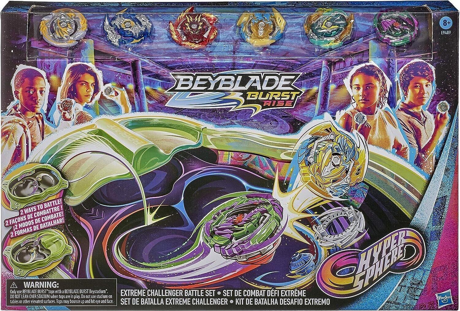 Beyblade Burst Rise Hypersphere Extreme Challenger Battle Set Wit Beystadium