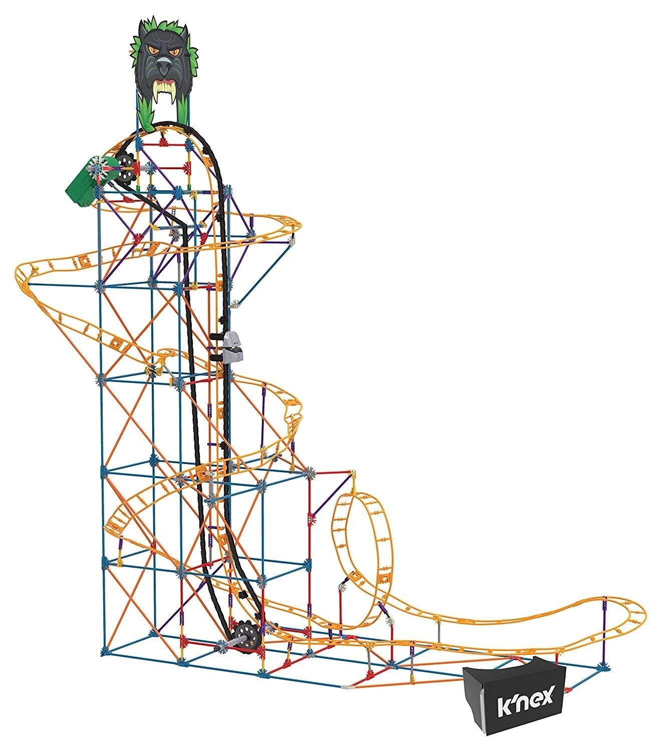 KNEX Panther Attack Roller Coaster Building Set with Ride it App 9+ Toy Build