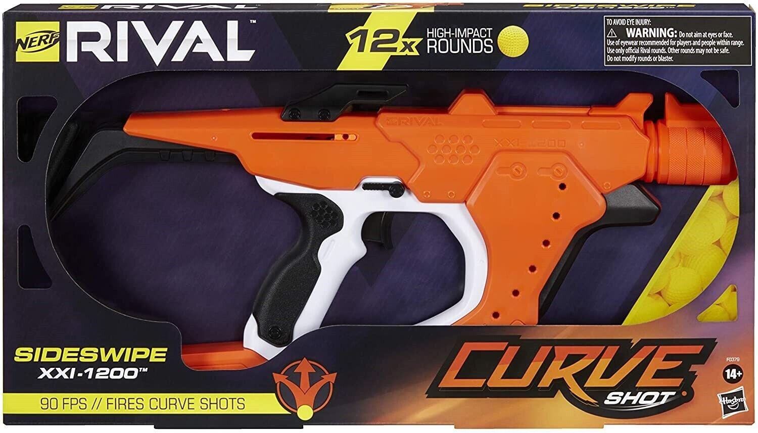 NERF Rival Curve Shot Sideswipe XXI-1200 Blaster 12 Rounds Ages 1