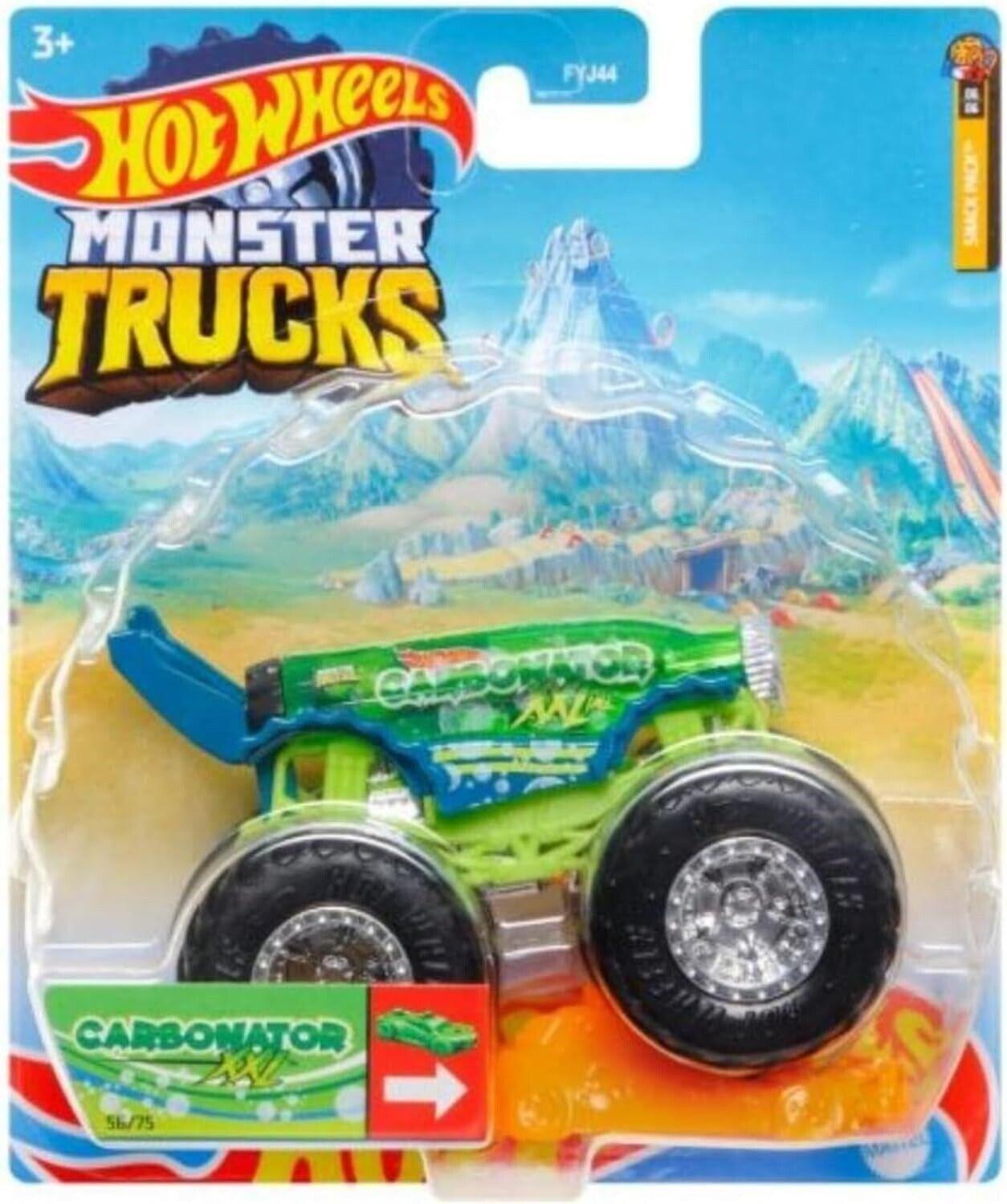 Hot Wheels Monster Jam Trucks 1:64 Scale 3+ Toy Race Grave Digger Carbonator