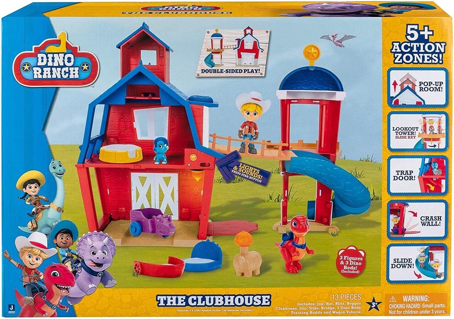 Dino Ranch Clubhouse Playset Ages 3+ Toy Dinosaur Play Velociraptor