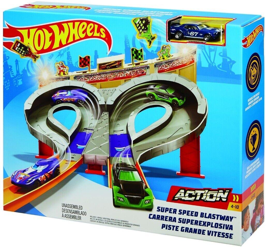 Hot Wheels Super Speed Blastway Race Track Ages 4+ New Toy Car Race Boys Girls
