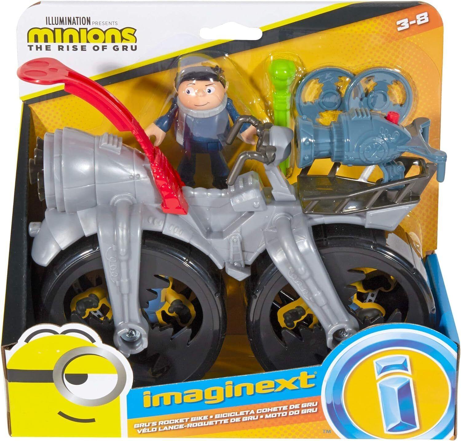 Imaginext Fisher Price Minions Rise of Dragon Gru's Rocket Bike Vehicle play gift