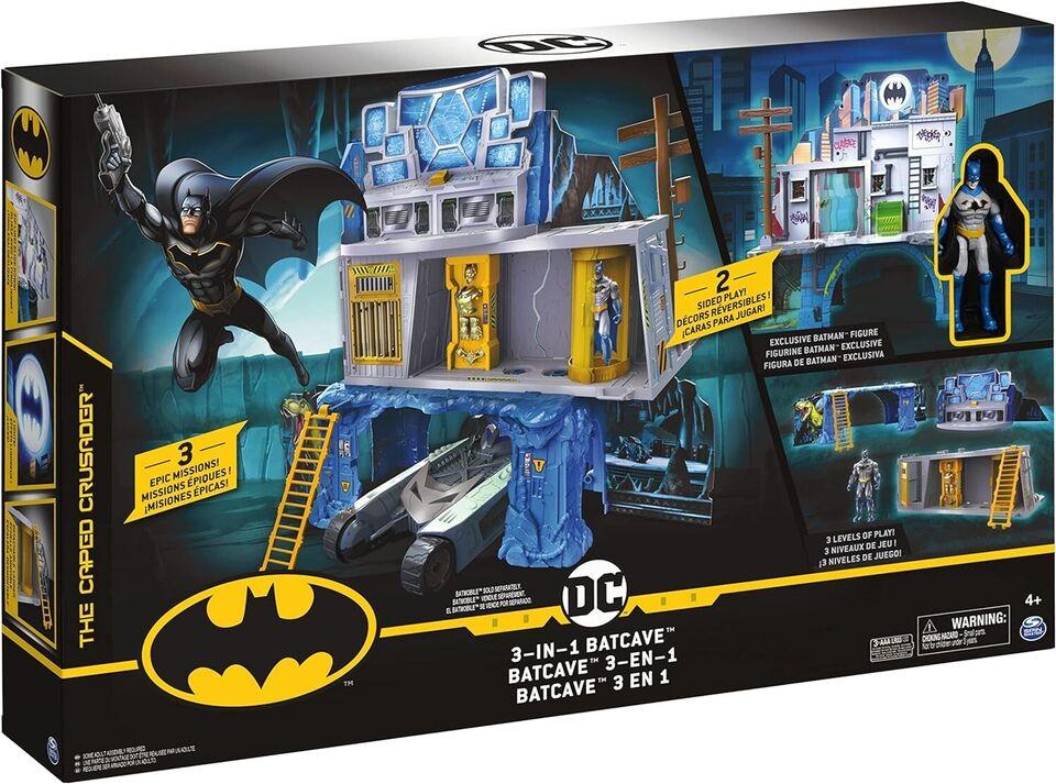 DC Comics Batman 3-in-1 Batcave Playset with Exclusive 4-inch Batman Figure Play