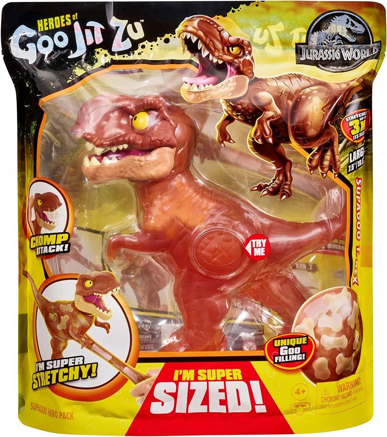 Heroes of Goo Jit Zu Jurassic World Large SupaGoo T-Rex 7.5" Stretchy Squishy