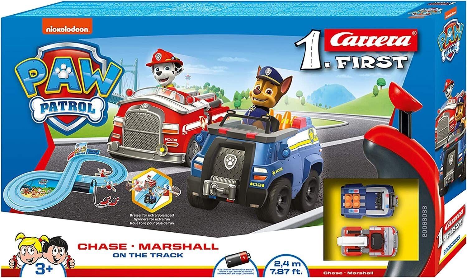 Carrera First Paw Patrol On The Track Slot Car Race Track Marshall Chase Cars