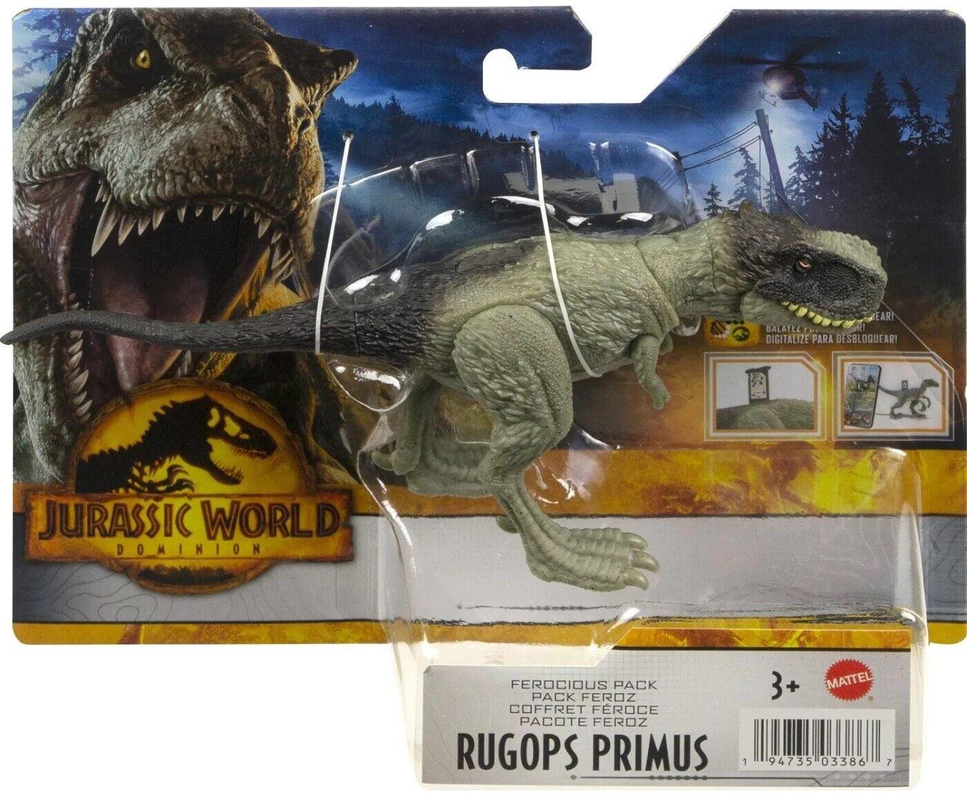 Jurassic World Dominion Ferocious Pack Rugops Primus Action figure for Ages 3+