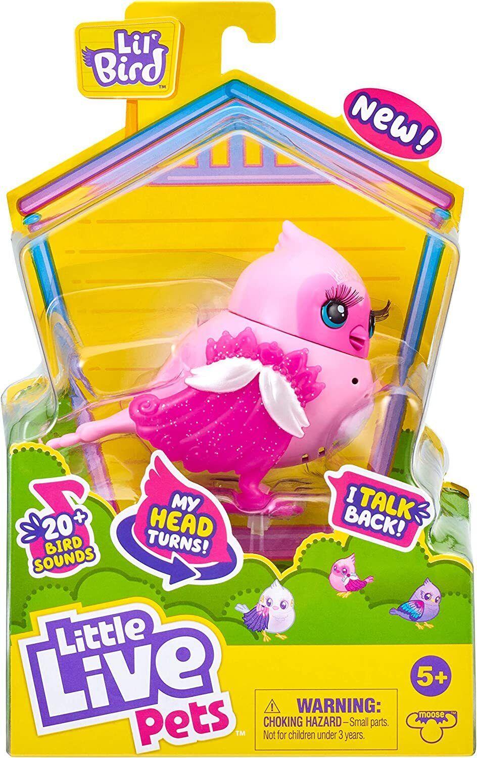 Little Live Pets Lil Bird- Tiara Tweets- Ages 5+ New Toy Pet Talk Play