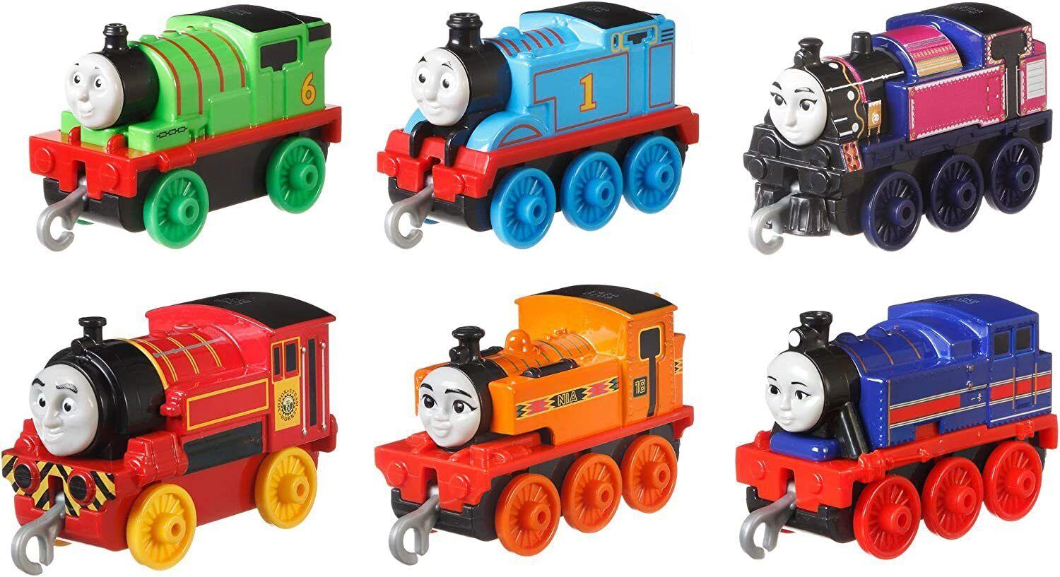 Thomas & Friends Motorised Trackmaster. World 6 Pack Metal Train Engine, Multicolor