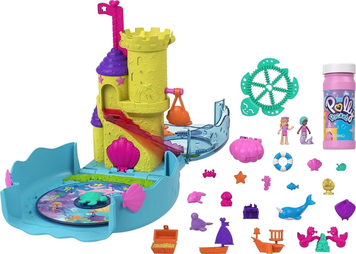 Polly Pocket Mattel Bubble Aquarium Compact 360 Degree Playset Blower Fish Seal
