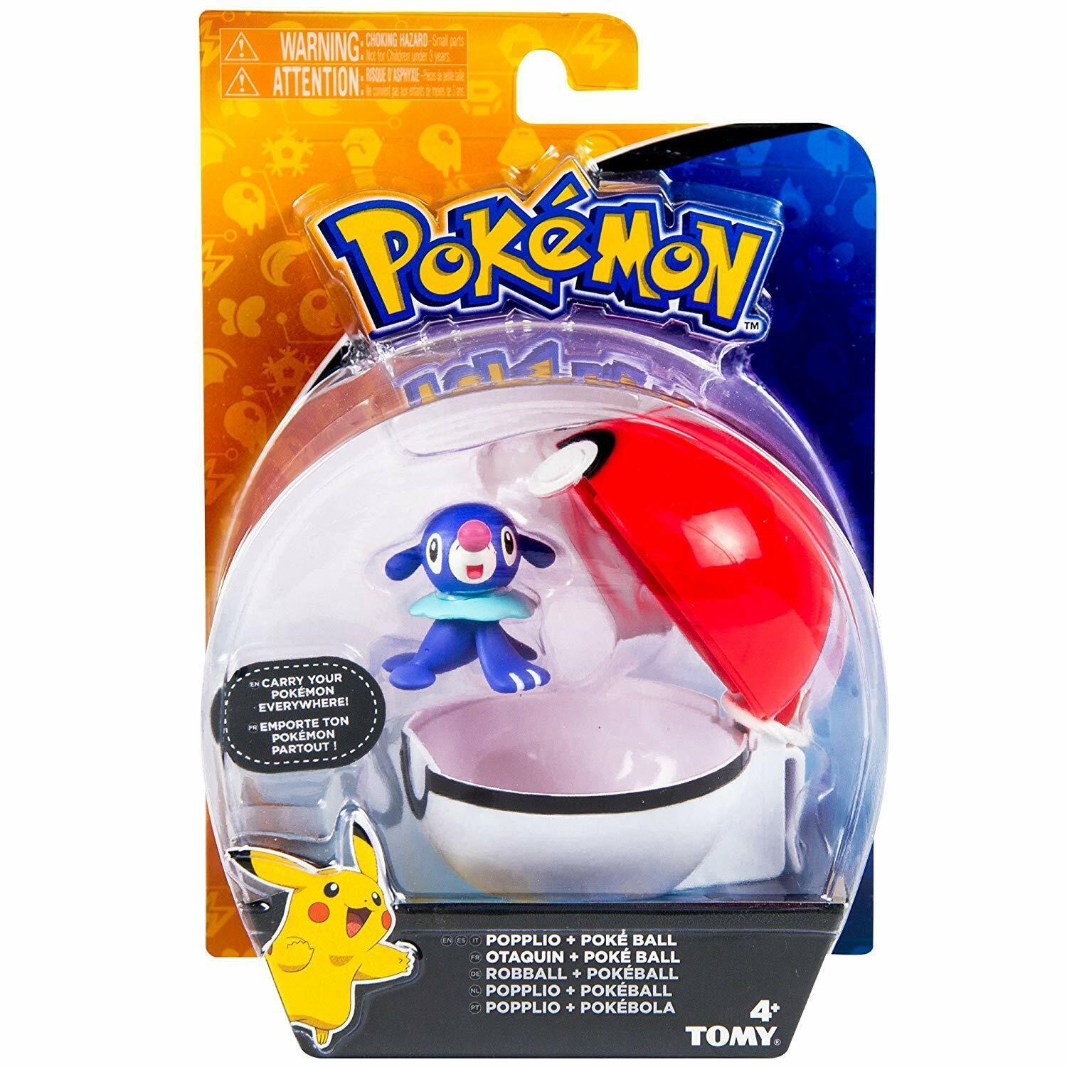 TOMY Pokemon-Popplio AND Pokeball-Figure Ages 4+ Game