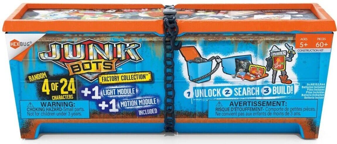 HEXBUG 4 Junkbots Season 2 Large Dumpster Assorted Robot Junk Bot Factory Chain