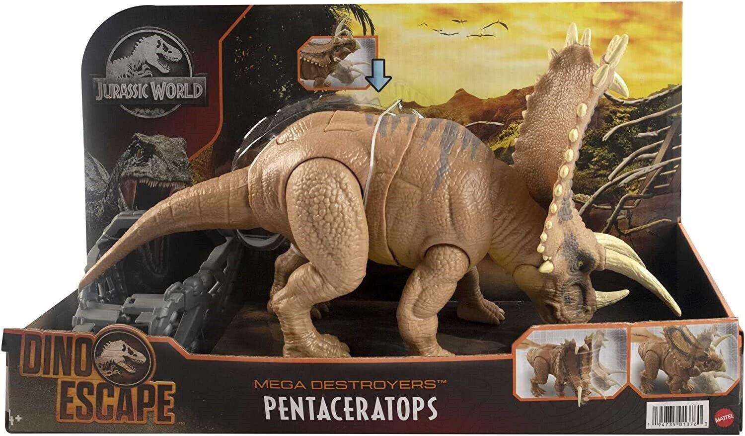 Jurassic World Mega Destroyers Action Dinosaur- Pentaceratops- Ages 4+ New Toy Dino Chomp Play