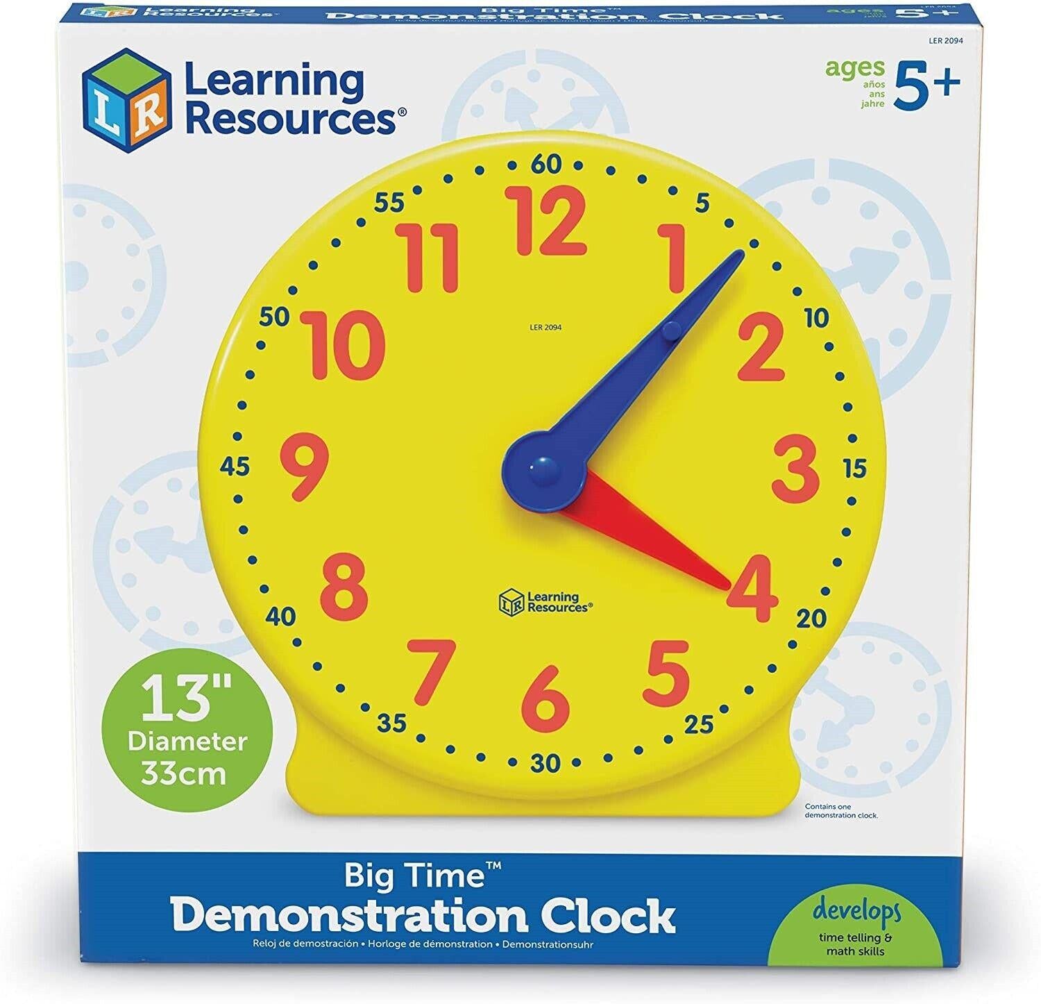 Learning Resources Big Time Learning Clock Ages 5+ Toy Watch Learn Pre School