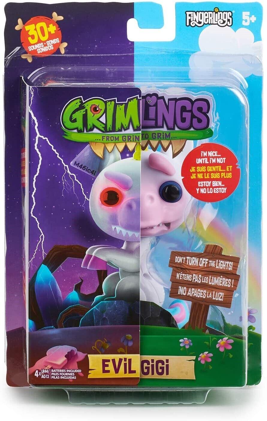 WowWee Fingerlings Unicorn - Grimlings Evil Gigi - Interactive Toy Pet