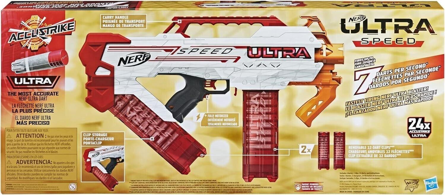 Nerf Ultra Speed Fully Motorized Fastest Firing Nerf Ultra Blaster 24 Darts Play