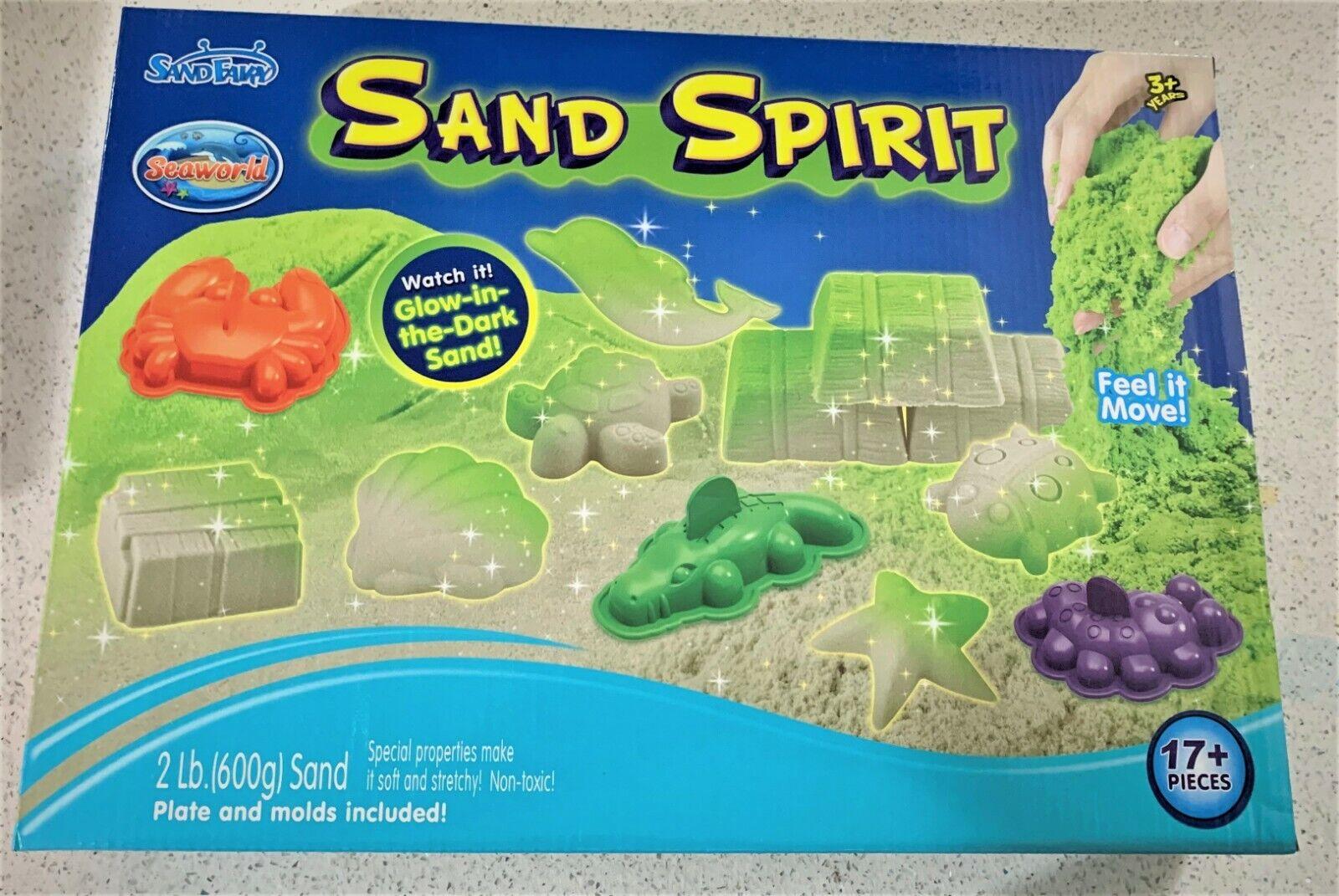 Sand Spirit Set 17+ pieces 600G Glow in the dark sand ages 3+ Toy Play Build Colour