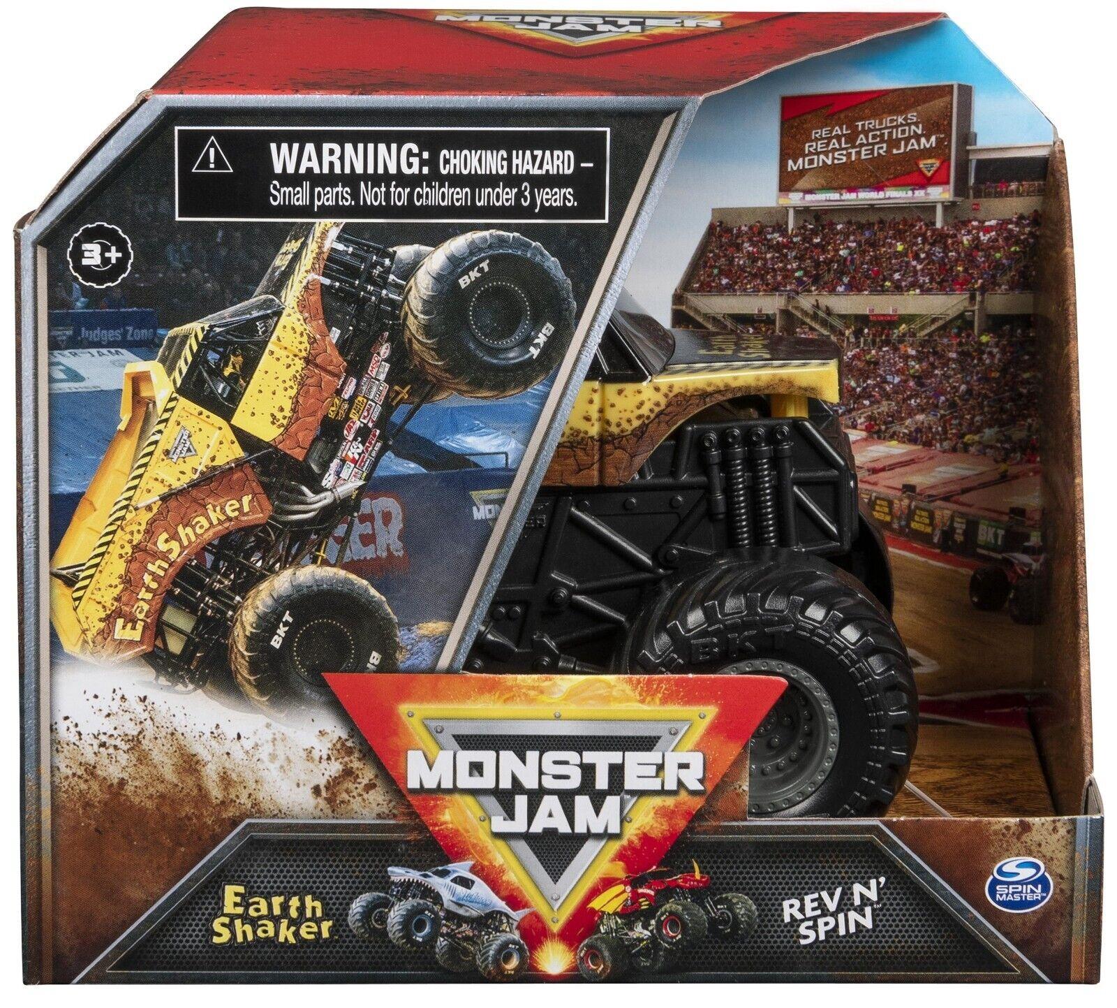 Monster Jam 1:43 Rev 'N Spin Earth Shaker Truck for Ages 3+