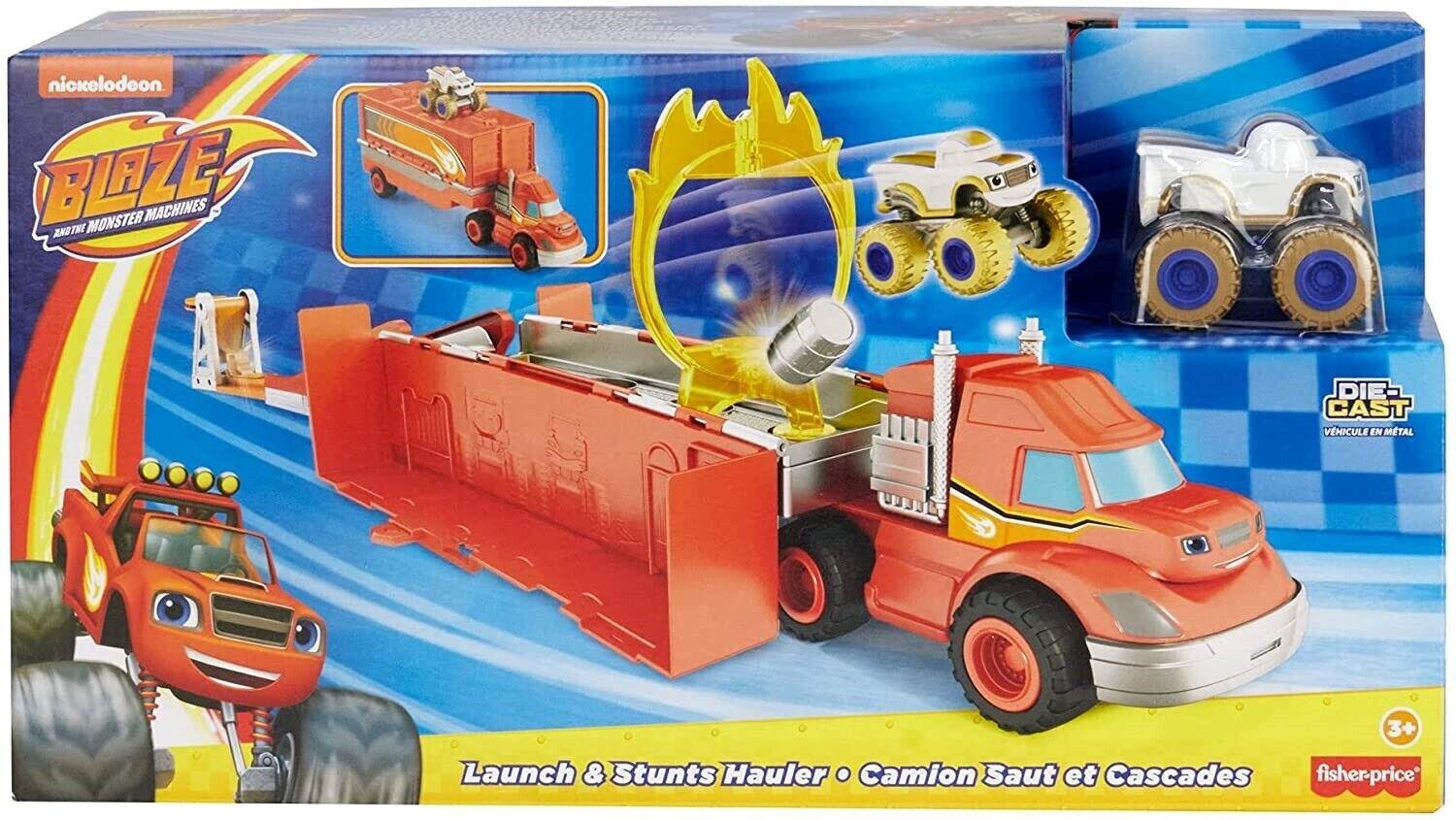 Fisher Price Blaze and Monster Machines Launch Stunts Hauler Race Track Car Play